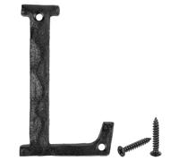 sourcing map House Address Letter, 4.9 Inch Cast Iron Vintage Wall Letter l Outside Letters for Home Street Office Mailbox Sign, Black