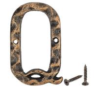 sourcing map House Address Letter, 4.9 Inch Cast Iron Vintage Wall Letter Q Outside Letters for Home Street Office Mailbox Sign, Black & Gold