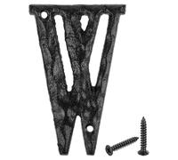 sourcing map House Address Letter, 4.9 Inch Cast Iron Vintage Wall Letter W Outside Letters for Home Street Office Mailbox Sign, Black