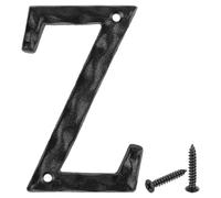 sourcing map House Address Letter, 4.9 Inch Cast Iron Vintage Wall Letter Z Outside Letters for Home Street Office Mailbox Sign, Black