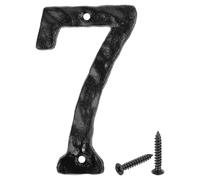 sourcing map House Address Number, 5.5 Inch Cast Iron Vintage Wall Number 7 Outside Numbers for Home Street Office Mailbox Sign, Black