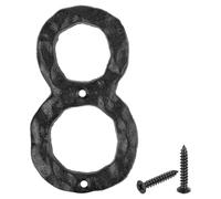 sourcing map House Address Number, 5.5 Inch Cast Iron Vintage Wall Number 8 Outside Numbers for Home Street Office Mailbox Sign, Black