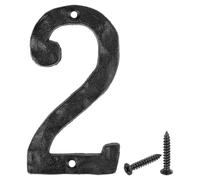 sourcing map House Address Number 5.5 Inch Number 2 Black | Cast Iron Vintage Wall Outside Numbers,for Home Street Office Mailbox Sign
