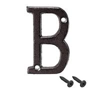 sourcing map House Letter, 3 Inch Cast Iron Letter B for Home Hotel Mailbox Address Sign