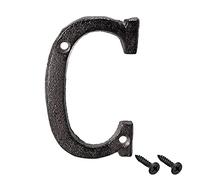 sourcing map House Letter, 3 Inch Cast Iron Letter C for Home Hotel Mailbox Address Sign