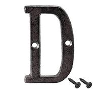 sourcing map House Letter, 3 Inch Cast Iron Letter D for Home Hotel Mailbox Address Sign