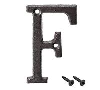 sourcing map House Letter, 3 Inch Cast Iron Letter F for Home Hotel Mailbox Address Sign