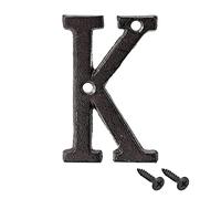 sourcing map House Letter, 3 Inch Cast Iron Letter K for Home Hotel Mailbox Address Sign
