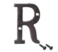 sourcing map House Letter, 3 Inch Cast Iron Letter R for Home Hotel Mailbox Address Sign