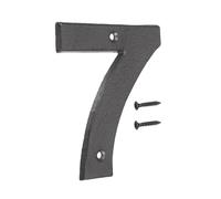 sourcing map House Numbers and Letters, 120mm Cast Iron Metal Vintage Address Numbers for Outside, Solid House Number with Screws for Apartment Office Hotel Room Signs(Number 7)