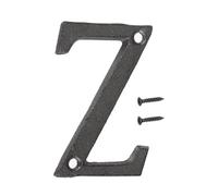 sourcing map House Numbers and Letters, 75mm Cast Iron Metal Vintage Address Letters for Outside, Solid House Number with Screws for Apartment Office Hotel Room Signs(Letter Z)