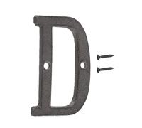 sourcing map House Numbers and Letters, 75mm Cast Iron Metal Vintage Address Letters for Outside, Solid House Number with Screws for Apartment Office Hotel Room Signs(Letter D)