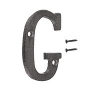 sourcing map House Numbers and Letters, 75mm Cast Iron Metal Vintage Address Letters for Outside, Solid House Number with Screws for Apartment Office Hotel Room Signs(Letter G)
