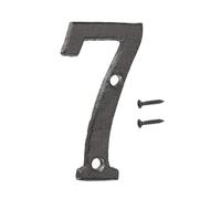 sourcing map House Numbers and Letters, 75mm Cast Iron Metal Vintage Address Numbers for Outside, Solid House Number with Screws for Apartment Office Hotel Room Signs(Number 7)