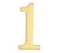 sourcing map House Numbers for Outside, 2.76 Inch Self Adhesive Brass Mailbox Decor Number Stickers for Apartment Office Hotel Room Door Signs(Number 1)