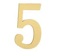 sourcing map House Numbers for Outside, 2.76 Inch Self Adhesive Brass Mailbox Decor Number Stickers for Apartment Office Hotel Room Door Signs(Number 5)