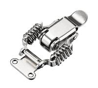sourcing map HS-022 Nickel Plated Iron Compression Spring Draw Toggle Latch Clamp, 65mm Long