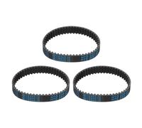 sourcing map HTD-5M Rubber Timing Belt 51 Teeth 255mm Pitch Length 3pcs | Closed Loop Pulley Timing Belt,15mm Width x 3.6mm Height