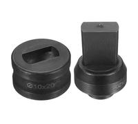 sourcing map Hydraulic Hole Punch Die Φ10×20mm Slot Hole 40Cr Steel Electric Punching Kit for CH60 Electric Punching Machine, Black