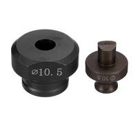 sourcing map Hydraulic Hole Punch Die 10.5mm Precise Round Hole Electric Hydraulic Hole Punching Kit for MHP-20 JP-20 Electric Hydraulic Punching Machine, Burgundy & Black
