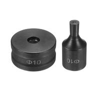 sourcing map Hydraulic Hole Punch Die 10mm Round Hole 40Cr Steel Electric Punching Kit for CH70 Electric Punching Machine, Black