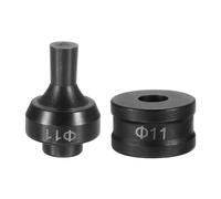 sourcing map Hydraulic Hole Punch Die 11mm Round Hole 40Cr Steel Electric Punching Kit for CH-60 Electric Punching Machine, Black