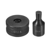 sourcing map Hydraulic Hole Punch Die 12.5mm Round Hole 40Cr Steel Electric Punching Kit for CH70 Electric Punching Machine, Black