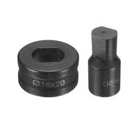 sourcing map Hydraulic Hole Punch Die Φ16×20mm Slot Hole 40Cr Steel Electric Punching Kit for CH70 Electric Punching Machine, Black