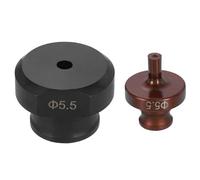 sourcing map Hydraulic Hole Punch Die 5.5mm Round Hole 40Cr Steel Electric Punching Kit for MHP-20 JP-20 Electric Punching Machine, Burgundy & Black