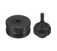 sourcing map Hydraulic Hole Punch Die Φ6mm Round Hole 40Cr Steel Electric Punching Kit for CH75 Electric Punching Machine, Black