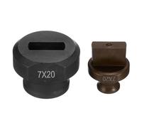 Sourcing Map Hydraulic Hole Punch Die Φ7×20mm, Electric Hydraulic Punching Kit for MHP-20 JP-20, Spring Steel, Burgundy & Black