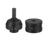 sourcing map Hydraulic Hole Punch Die 7mm Round Hole 40Cr Steel Electric Punching Kit for CH-60 Electric Punching Machine, Black