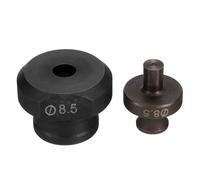 sourcing map Hydraulic Hole Punch Die 8.5mm Precise Round Hole Electric Hydraulic Hole Punching Kit for MHP-20 JP-20 Electric Hydraulic Punching Machine, Burgundy & Black