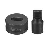 sourcing map Hydraulic Hole Punch Die 9x20mm Oval Hole 40Cr Steel Electric Punching Kit for CH70 Electric Punching Machine, Black