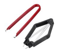 sourcing map IC Chip Extractor 100mm Stainless Steel with U Shape IC Chip Switch Puller Red for Component Motherboard, 2pcs