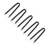 sourcing map IC Puller Chip Extractor Stainless Steel with Insulated Vinyl Grip Black 5 Pack
