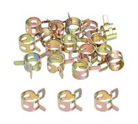 sourcing map ID 10.5mm 7/16inch Fuel Line Hose Clips, Pipe Clamps, Spring Hose Clamp,Low Pressure Air Clamp, Water Pipe Air Tube Vacuum Hose Clamp Fastener Pack of 20(Rose Gold)