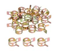sourcing map ID 12.5mm 1/2inch Fuel Line Hose Clips, Pipe Clamps, Spring Hose Clamp,Low Pressure Air Clamp, Water Pipe Air Tube Vacuum Hose Clamp Fastener Pack of 20(Rose Gold)