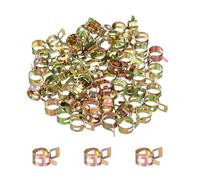 sourcing map ID 12mm 1/2 Inch Fuel Line Hose Clips, Pipe Spring Hose Clamp,Low Pressure Air Clamp, Water Pipe Air Tube Vacuum Hose Clips Fastener Pack of 60