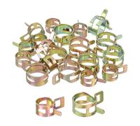 sourcing map ID 12mm 16mm 1/2 Inch 5/8 Inch Fuel Line Hose Clips, Pipe Spring Hose Clamp,Low Pressure Air Clamp, Water Pipe Air Tube Vacuum Hose Clips Fastener Pack of 20