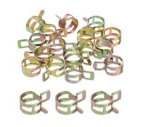 sourcing map ID 15.5mm 5/8inch Fuel Line Hose Clips, Pipe Clamps, Spring Hose Clamp,Low Pressure Air Clamp, Water Pipe Air Tube Vacuum Hose Clamp Fastener Pack of 20(Rose Gold)