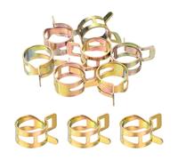 sourcing map ID 15.6mm 5/8inch Fuel Line Hose Clips, Pipe Clamps,Spring Hose Clamp,Low Pressure Air Clamp, Water Pipe Air Tube Vacuum Hose Clamp Fastener,Pack of 10