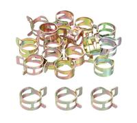 sourcing map ID 16.5mm 5/8inch Fuel Line Hose Clips, Pipe Clamps, Spring Hose Clamp,Low Pressure Air Clamp, Water Pipe Air Tube Vacuum Hose Clamp Fastener Pack of 20(Rose Gold)