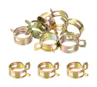 sourcing map ID 18.5mm 3/4inch Fuel Line Hose Clips, Pipe Clamps,Spring Hose Clamp,Low Pressure Air Clamp, Water Pipe Air Tube Vacuum Hose Clamp Fastener,Pack of 10
