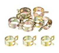sourcing map ID 18mm 11/16inch Fuel Line Hose Clips, Pipe Clamps,Spring Hose Clamp,Low Pressure Air Clamp, Water Pipe Air Tube Vacuum Hose Clamp Fastener,Pack of 10