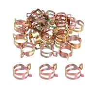 sourcing map ID 21mm 13/16inch Fuel Line Hose Clips, Pipe Clamps, Spring Hose Clamp,Low Pressure Air Clamp, Water Pipe Air Tube Vacuum Hose Clamp Fastener Pack of 20(Rose Gold)