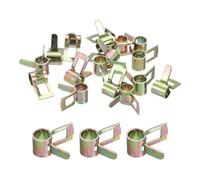 sourcing map ID 4.5mm 3/16inch Fuel Line Hose Clips, Pipe Clamps, Spring Hose Clamp,Low Pressure Air Clamp, Water Pipe Air Tube Vacuum Hose Clamp Fastener Pack of 20(Rose Gold)