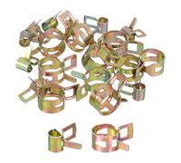 sourcing map ID 5mm 12mm 3/16 Inch 1/2 Inch Fuel Line Hose Clips, Pipe Spring Hose Clamp,Low Pressure Air Clamp, Water Pipe Air Tube Vacuum Hose Clips Fastener Pack of 20