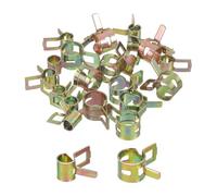 sourcing map ID 5mm 9mm 3/16 Inch 11/32 Inch Fuel Line Hose Clips, Pipe Spring Hose Clamp,Low Pressure Air Clamp, Water Pipe Air Tube Vacuum Hose Clips Fastener Pack of 20