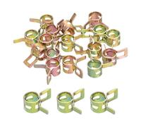 sourcing map ID 7.5mm 5/16inch Fuel Line Hose Clips, Pipe Clamps, Spring Hose Clamp,Low Pressure Air Clamp, Water Pipe Air Tube Vacuum Hose Clamp Fastener Pack of 20(Rose Gold)